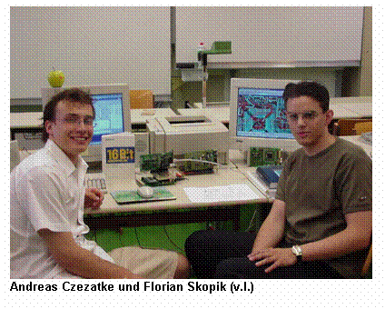 Textfeld:  
Andreas Czezatke und Florian Skopik (v.l.)
